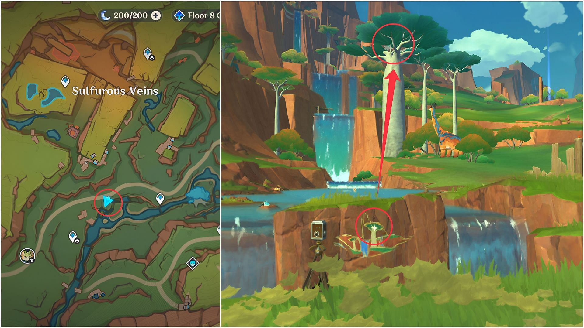 Hidden Natlan Puzzle #1 location (Image via HoYoverse)