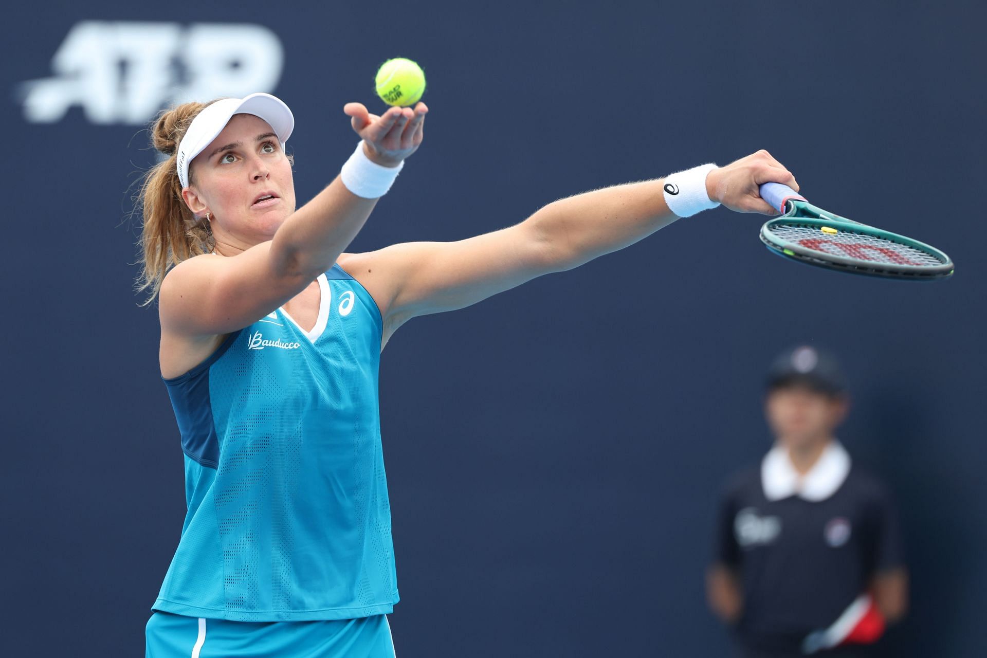 Haddad Maia prepares to serve in the 2024 China Open - Day 6 - Source: Getty