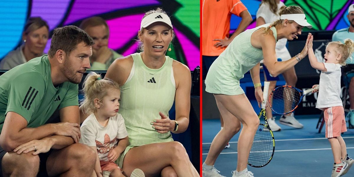 Caroline Wozniacki with her husband David Lee and their daughter Olivia | Getty