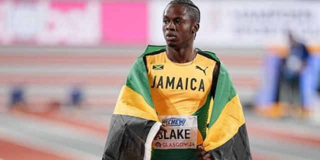 Ackeem Blake wins the diamond league final in Brussels. (Image via: Blake Instagram)