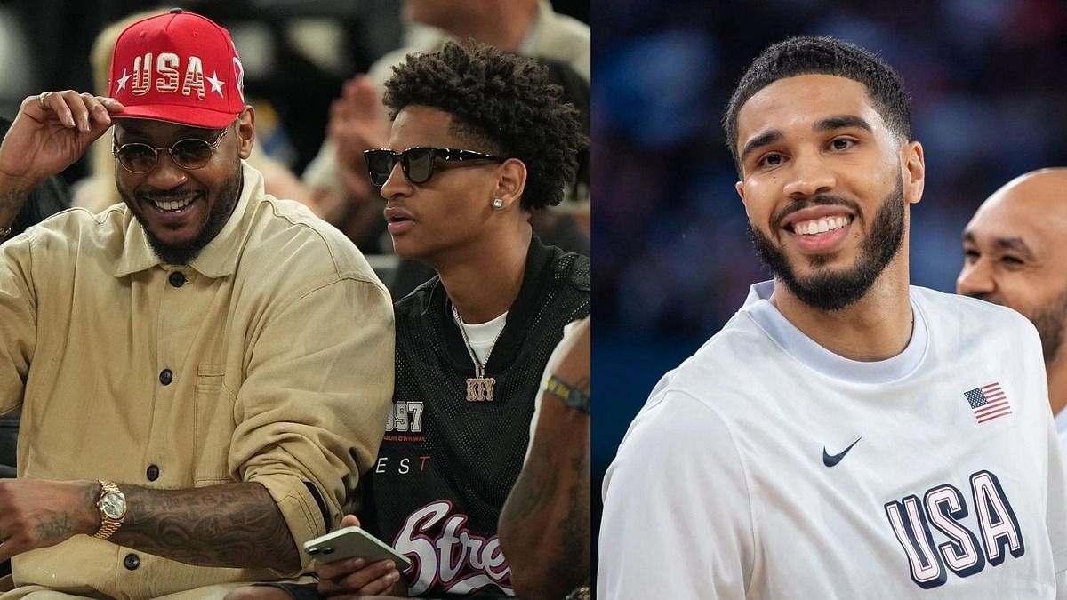 Kiyan Anthony, Carmelo Anthony, Jayson Tatum (Image credit: GETTY)