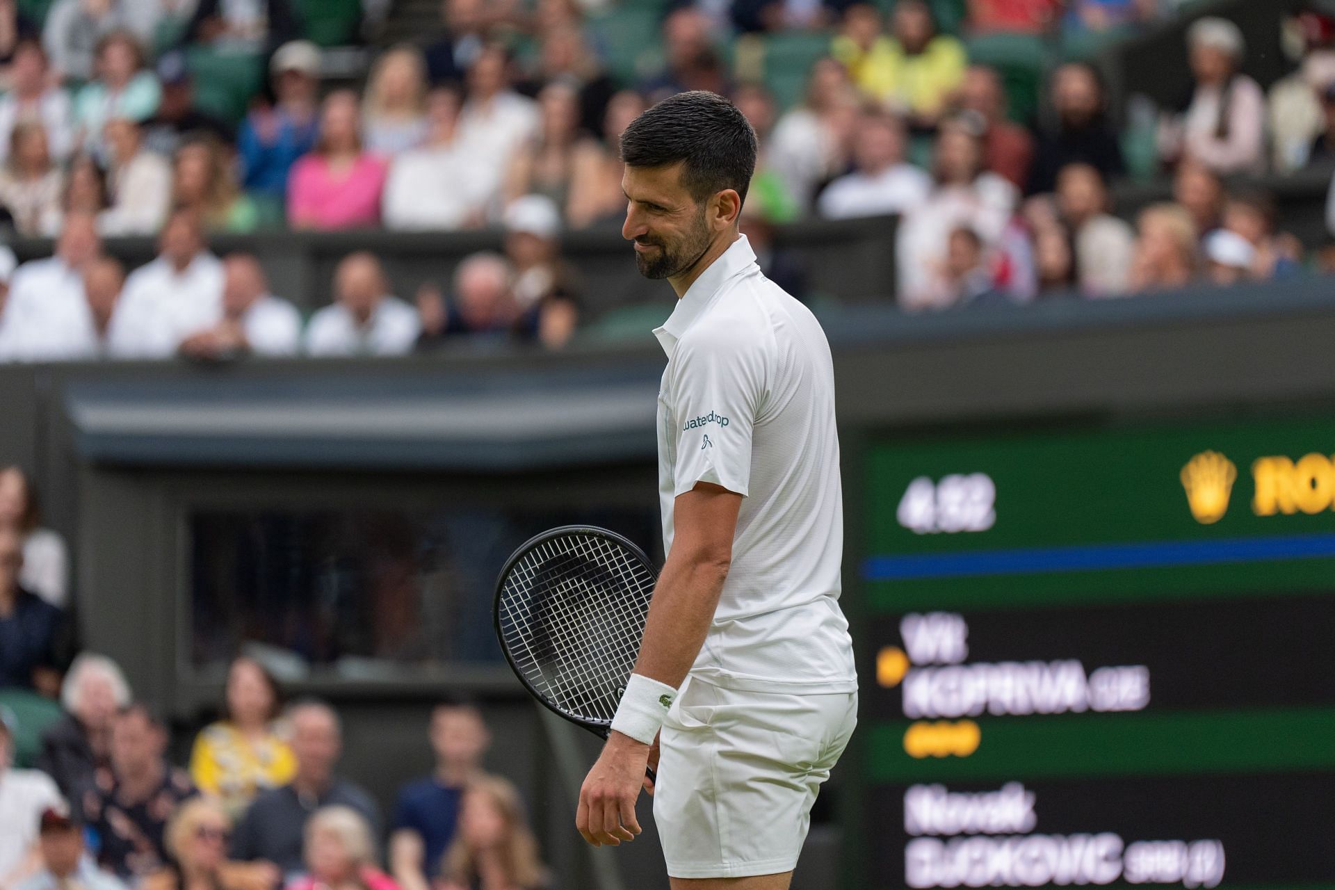 Novak Djokovic at Wimbledon 2024 (Image via Getty)