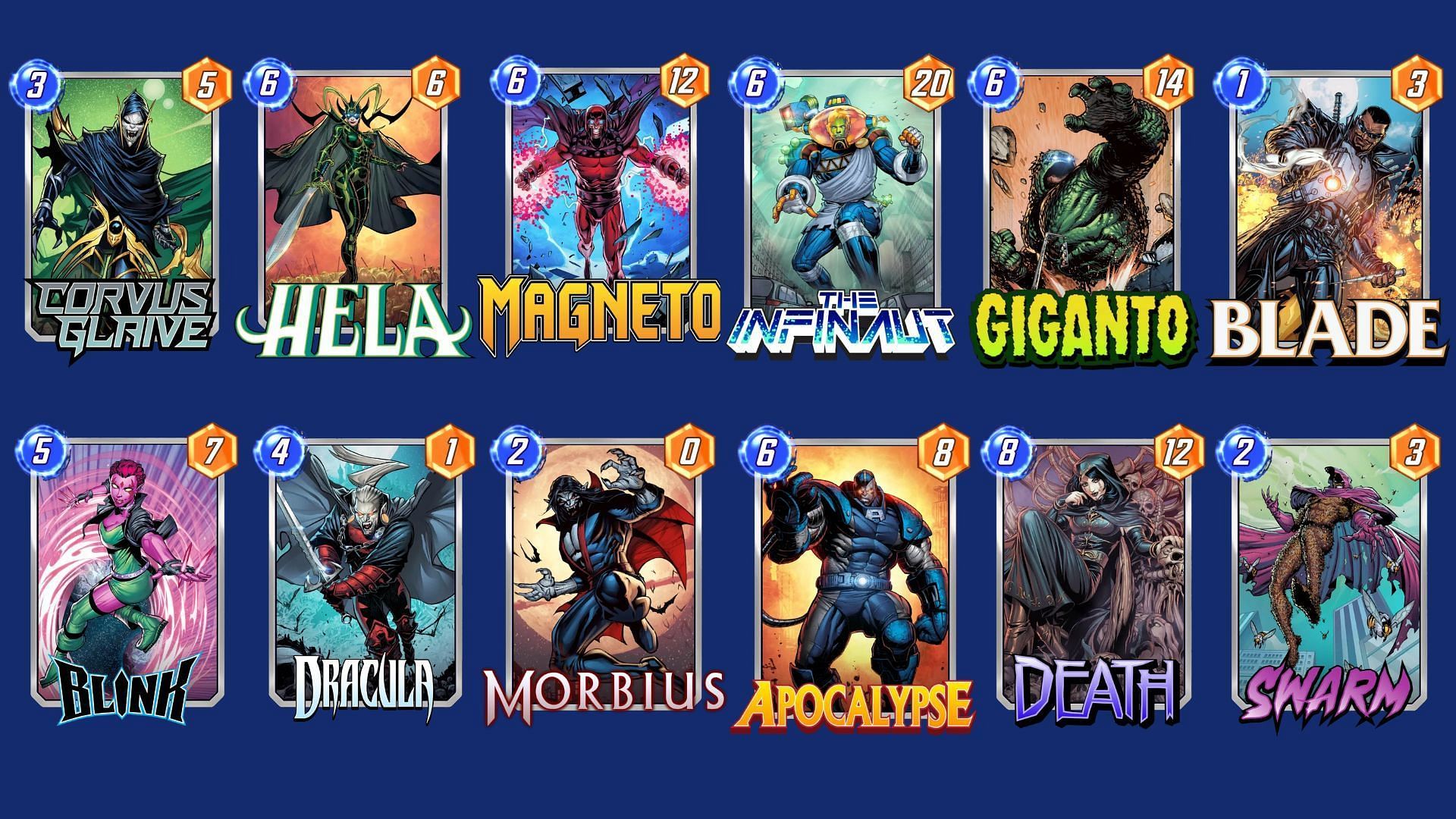 The Hela Glaive Ramp Deck in Marvel Snap (Image via Nuverse)