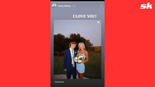 Brady Holliday expressing  his love for girlfriend Katy Diesselhorst on Instagram