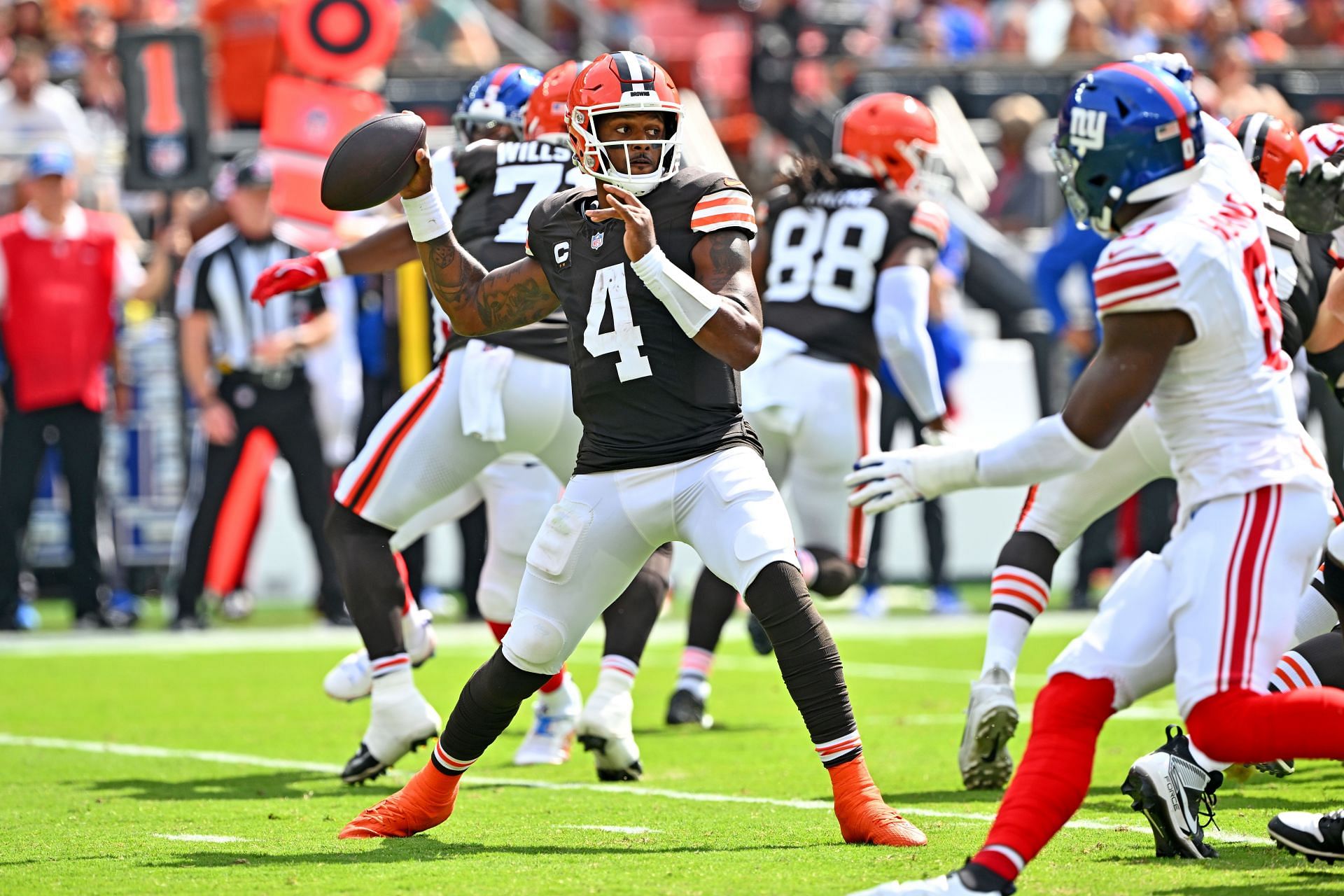 Deshaun Watson during New York Giants v Cleveland Browns - Source: Getty