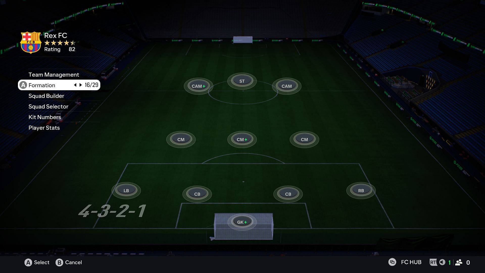 4-3-2-1 formation as seen in the game (Image via EA Sports)