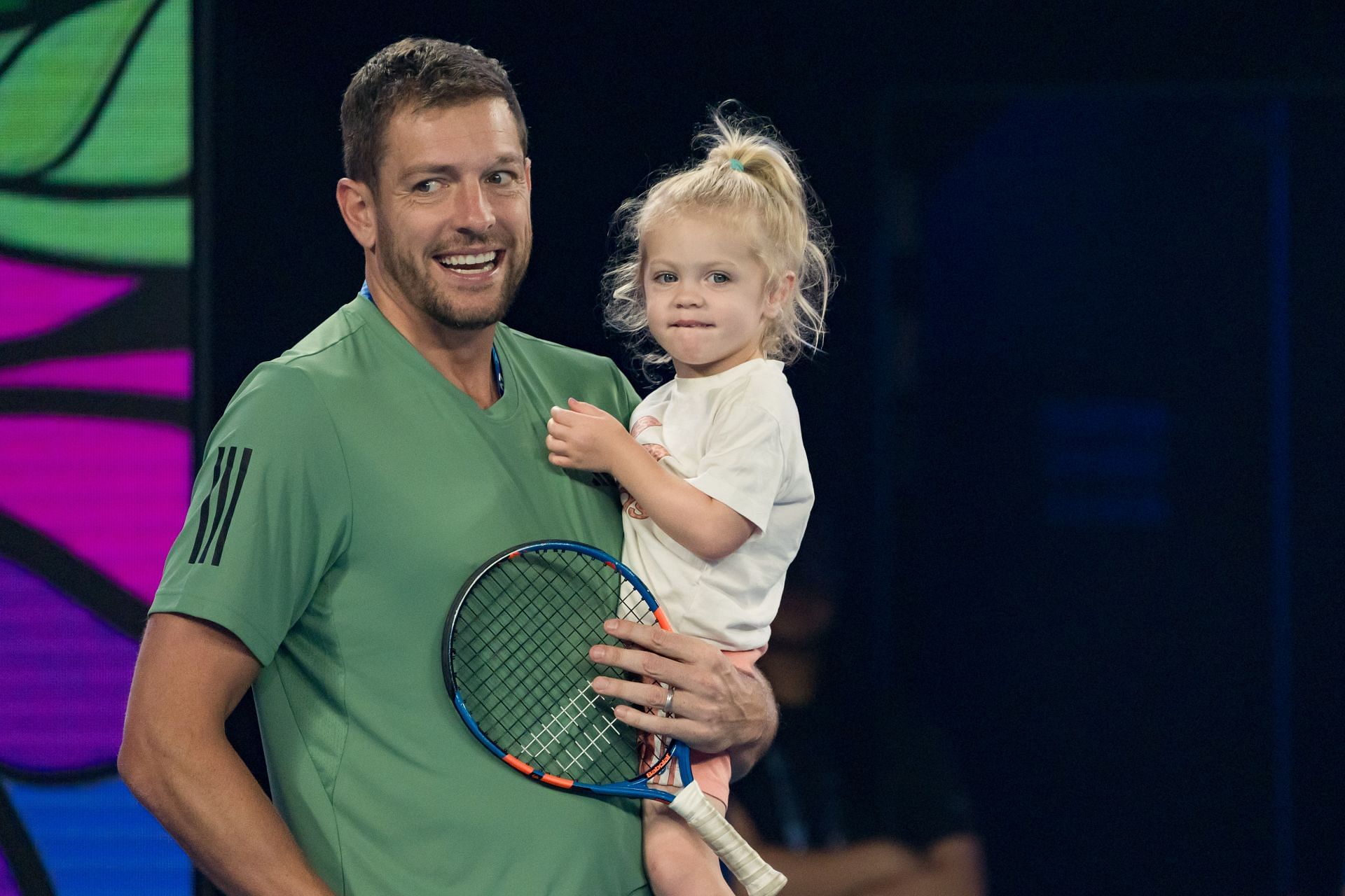 Caroline Wozniacki's husband David Lee with their daughter Olivia (Image Source: Getty)