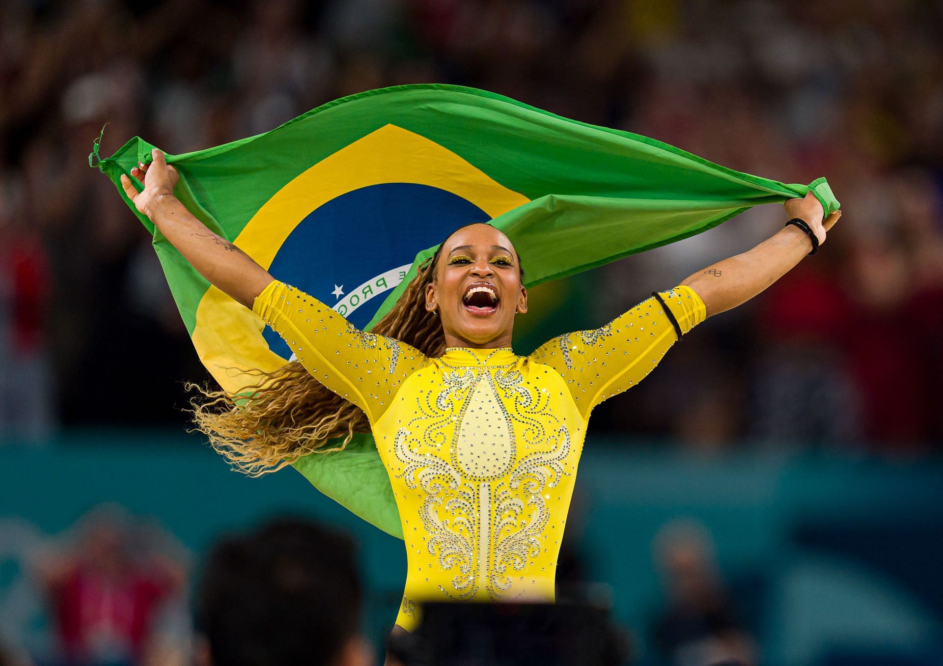 Rebeca Andrade at Paris Olympics (Photo by Andy Cheung/Getty Images)