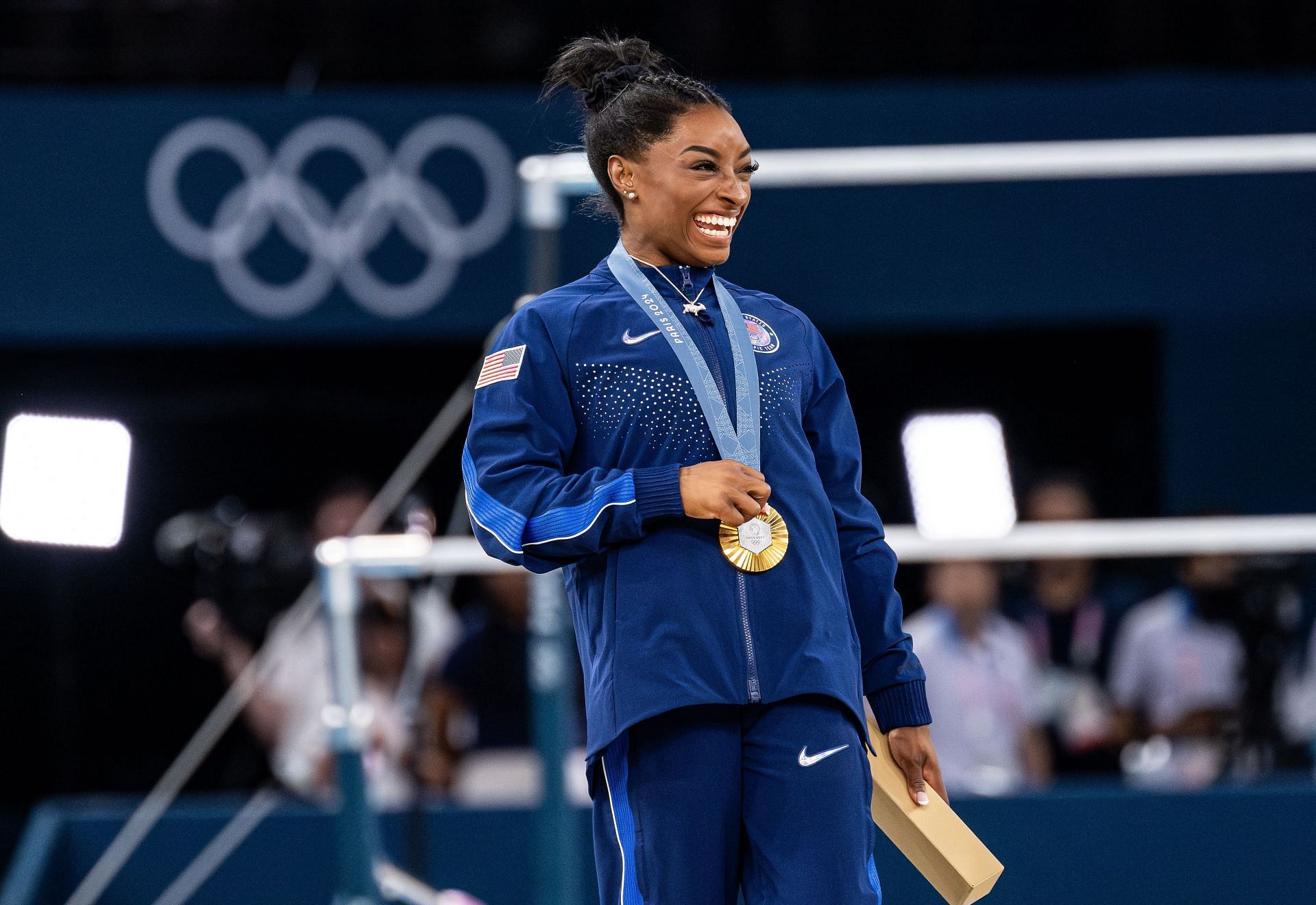 Simone Biles at Paris Olympics 2024 (Photo by Markus Gilliar - GES Sportfoto/Getty Images)