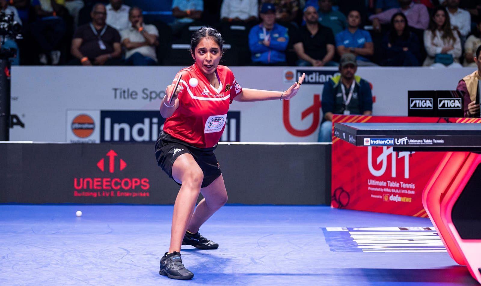 Yashaswini Ghorpade in action, Image credits: UTT