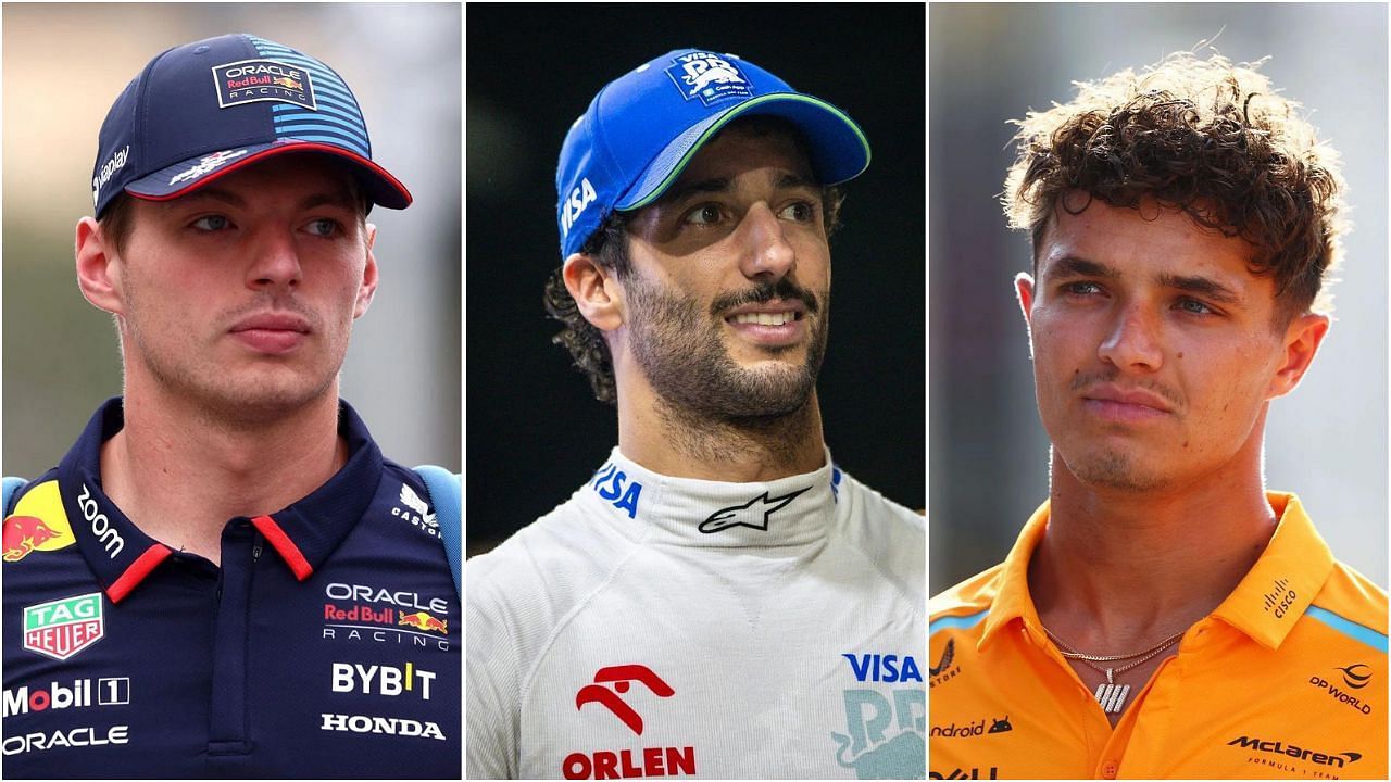 In Picture: Max Verstappen, Daniel Ricciardo and Lando Norris (from Left). Credit: Getty Images.