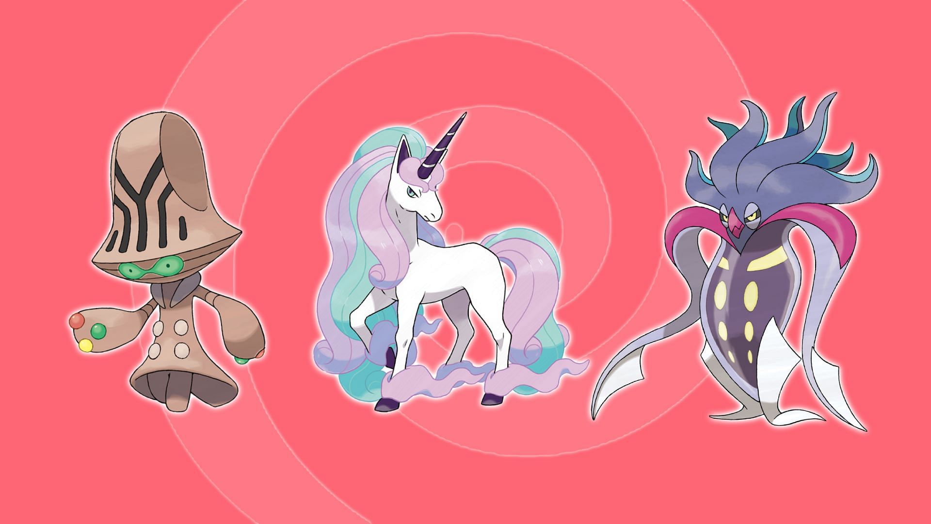 Beheeyem, Malamar, and Galarian Rapidash (Image via TPC)