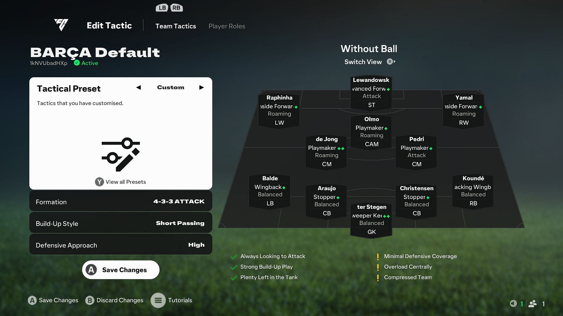 This formation offers a strong offensive build-up play while maintaining the necessary amount of defensive setup (Image via EA Sports)