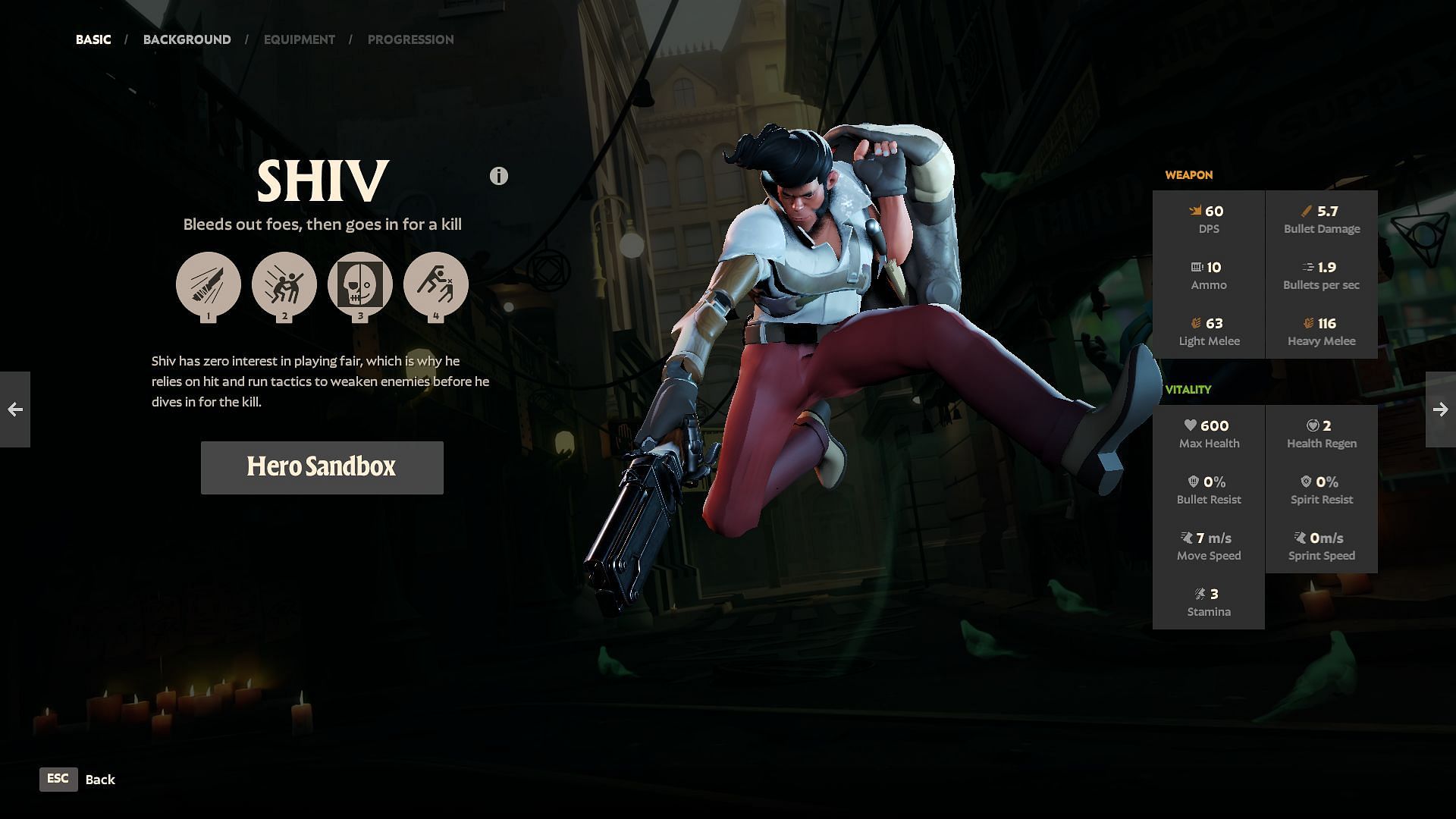 Shiv in-game stats (Image via Valve)