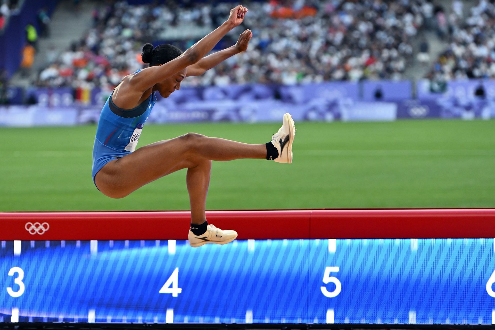 Larissa Iapichino in action at the Paris Olympics finals of Women&#039;s Long Jump [Image for Representational Purposes] [Image Source: Getty]