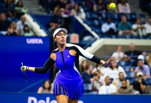 Pegula in action at the US Open (Picture: Getty)