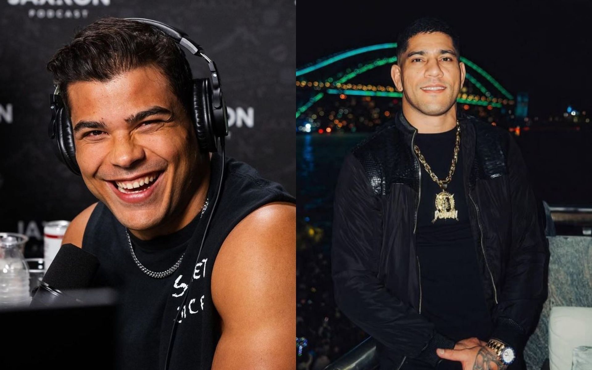 Paulo Costa (left) revealed a DM sent to him by Alex Pereira (right). [Image credit: @borrachinhamma and @alexpoatanpereira on Instagram]