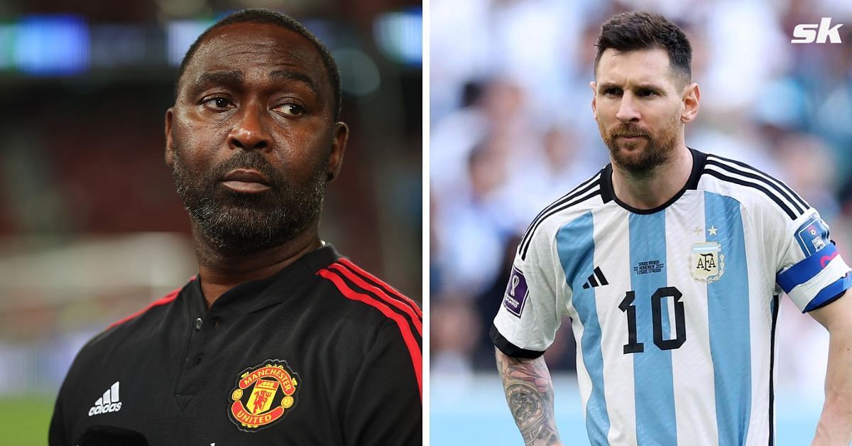 Andy Cole and Lionel Messi (Image via Getty)