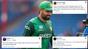 "We have never seen such a confused and nervous Babar ever before" - Twitter reacts as Babar Azam departs for just 11 runs in 2nd Test