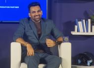Zaheer Khan attends the celebration of booking.com world of Travel and Cricket for Accommodation Partner of ICC Mens World Cup 2023 on October 2023 in Mumbai, India.