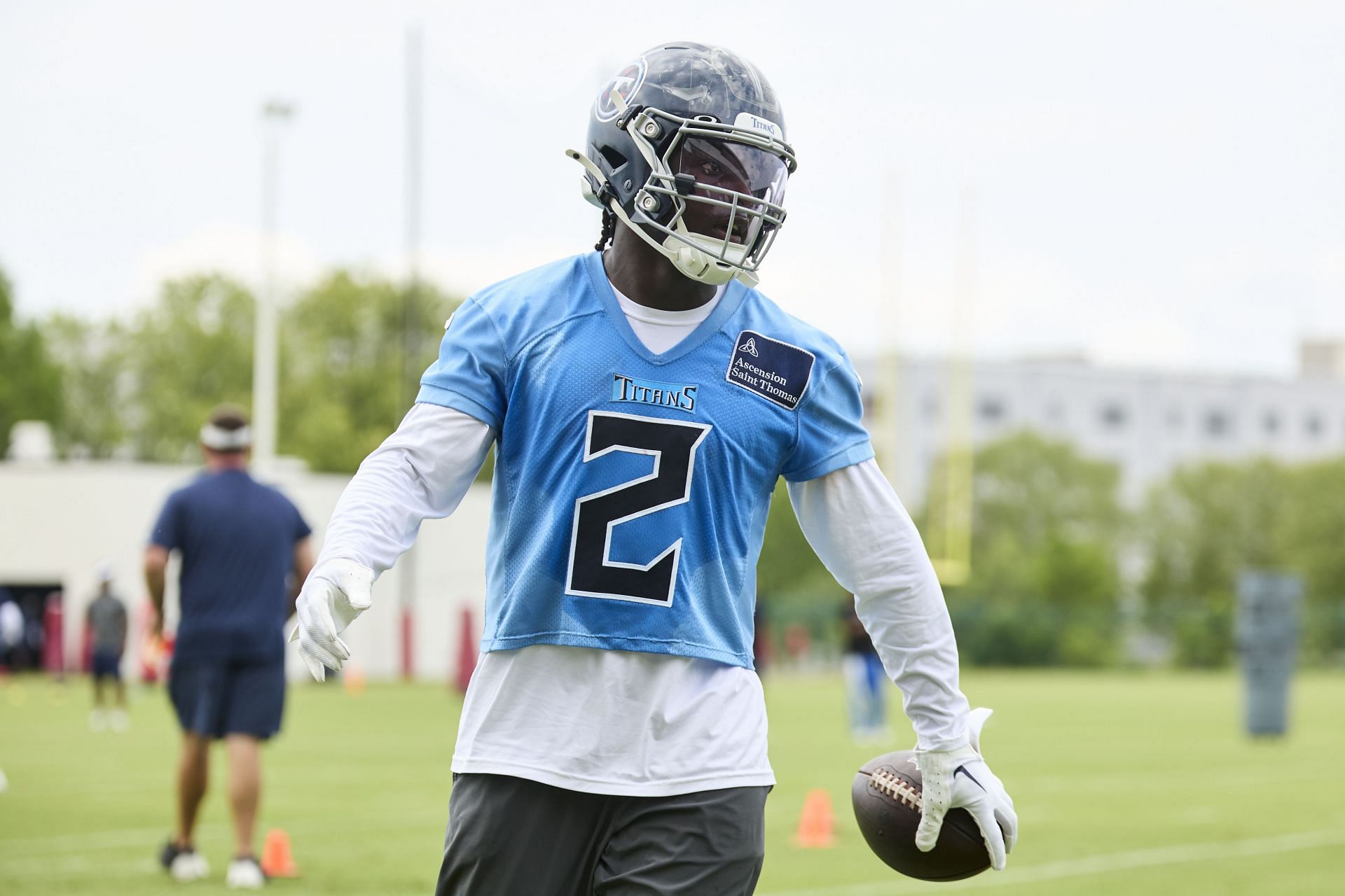 Tyjae Spears during Tennessee Titans Mandatory Minicamp - Source: Getty