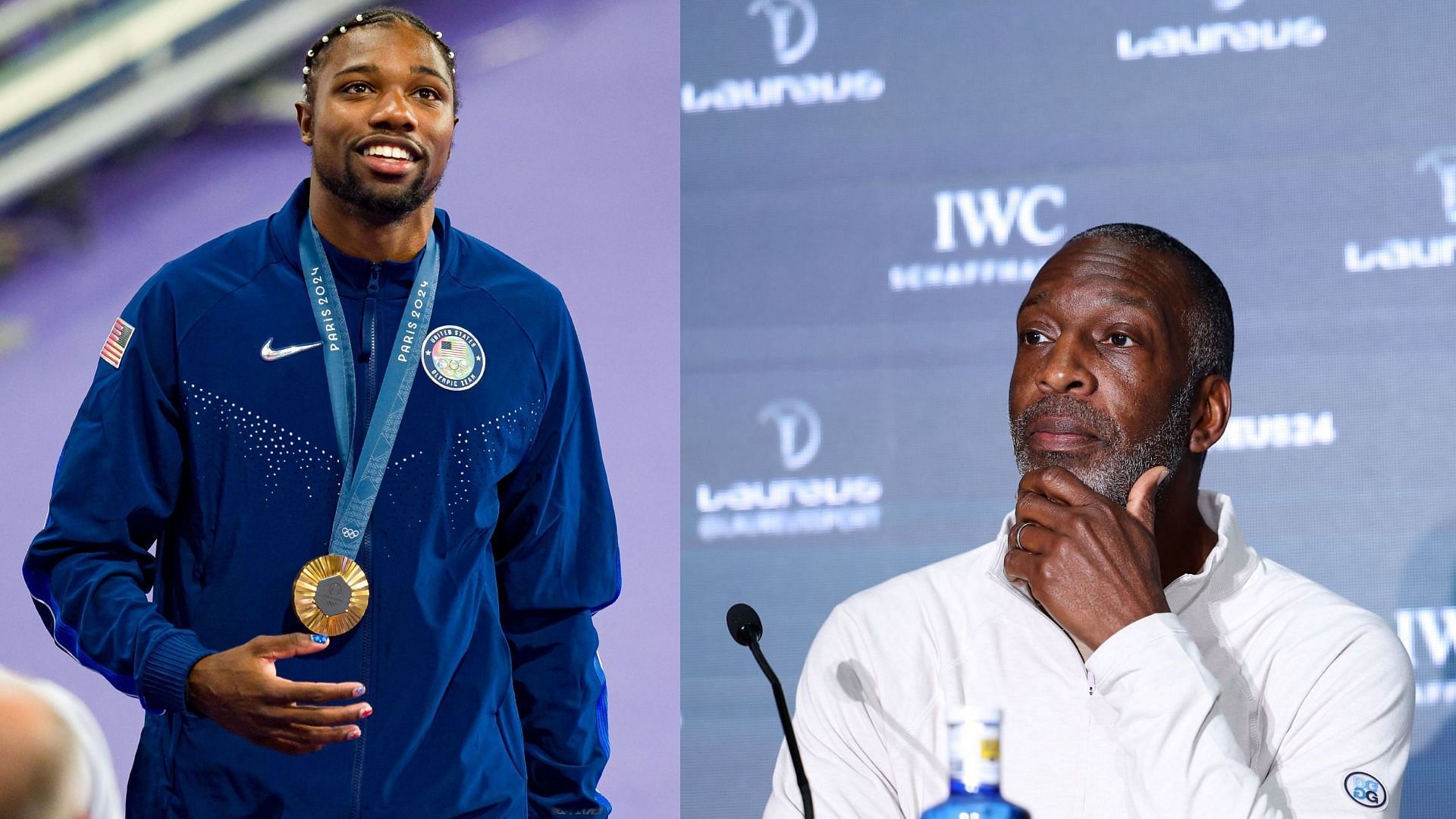 Noah Lyles and Michael Johnson (Images: All via Getty)