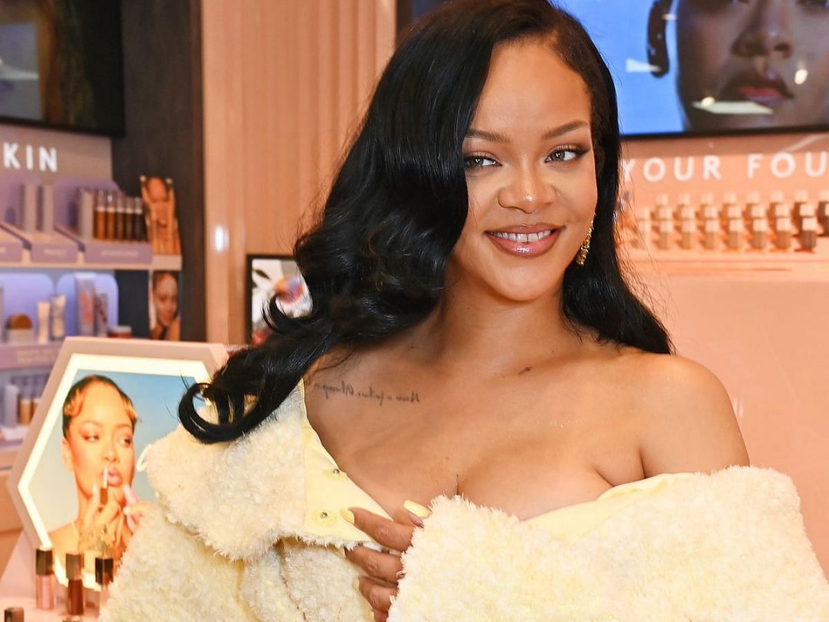 Rihanna at Fenty Hair SelfRidge launch celebration party in London (Image via Instagram/@theofficialselfridges/@badgalriri/@fentybeauty/@fentyskin)