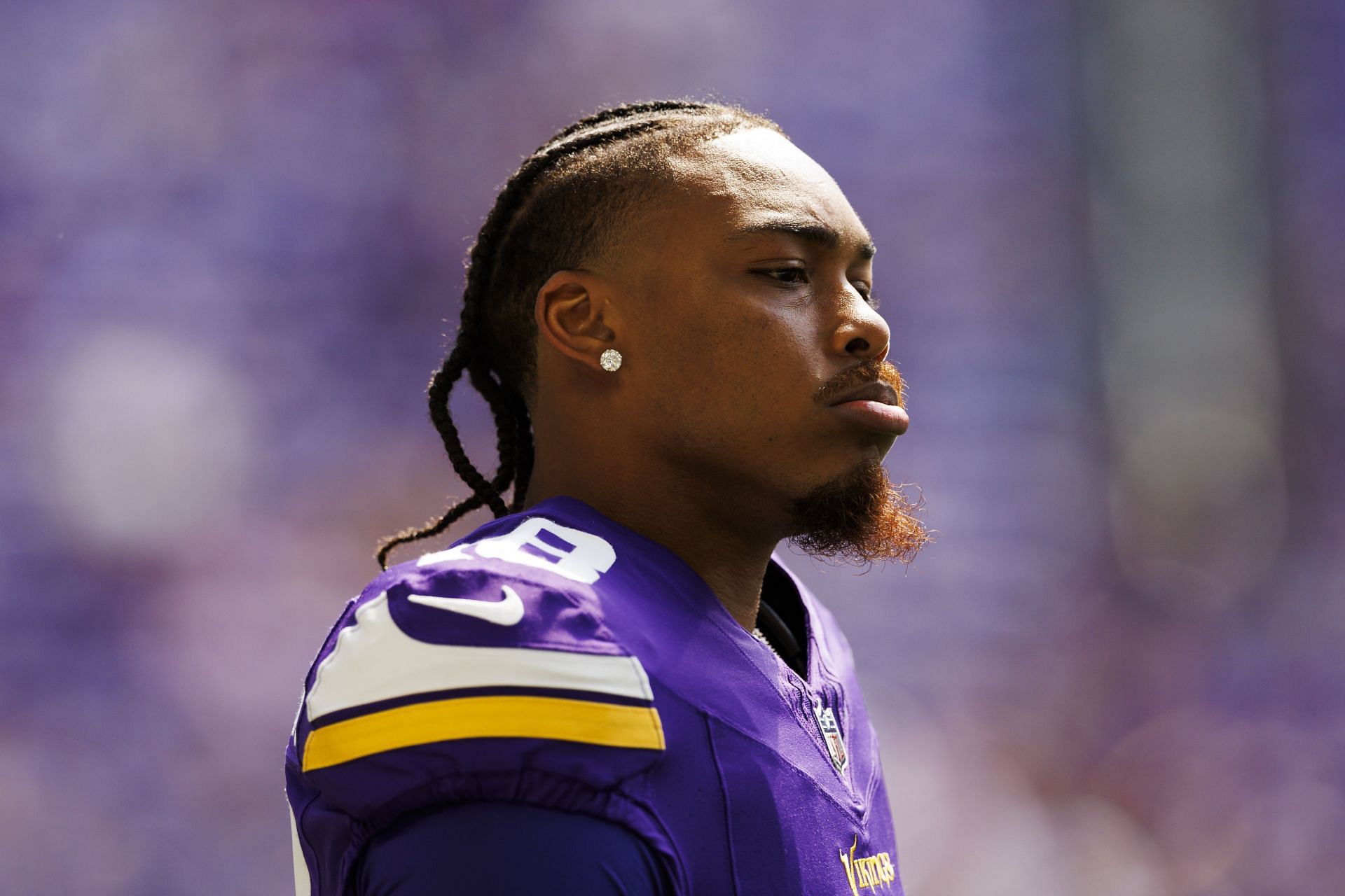 Justin Jefferson at Las Vegas Raiders vs. Minnesota Vikings&mdash;Source: Getty