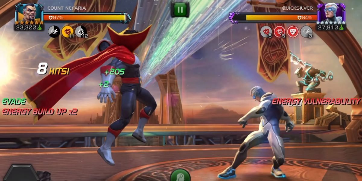 Count Nefaria in Marvel Contest of Champions abilities (Image via Kabam)