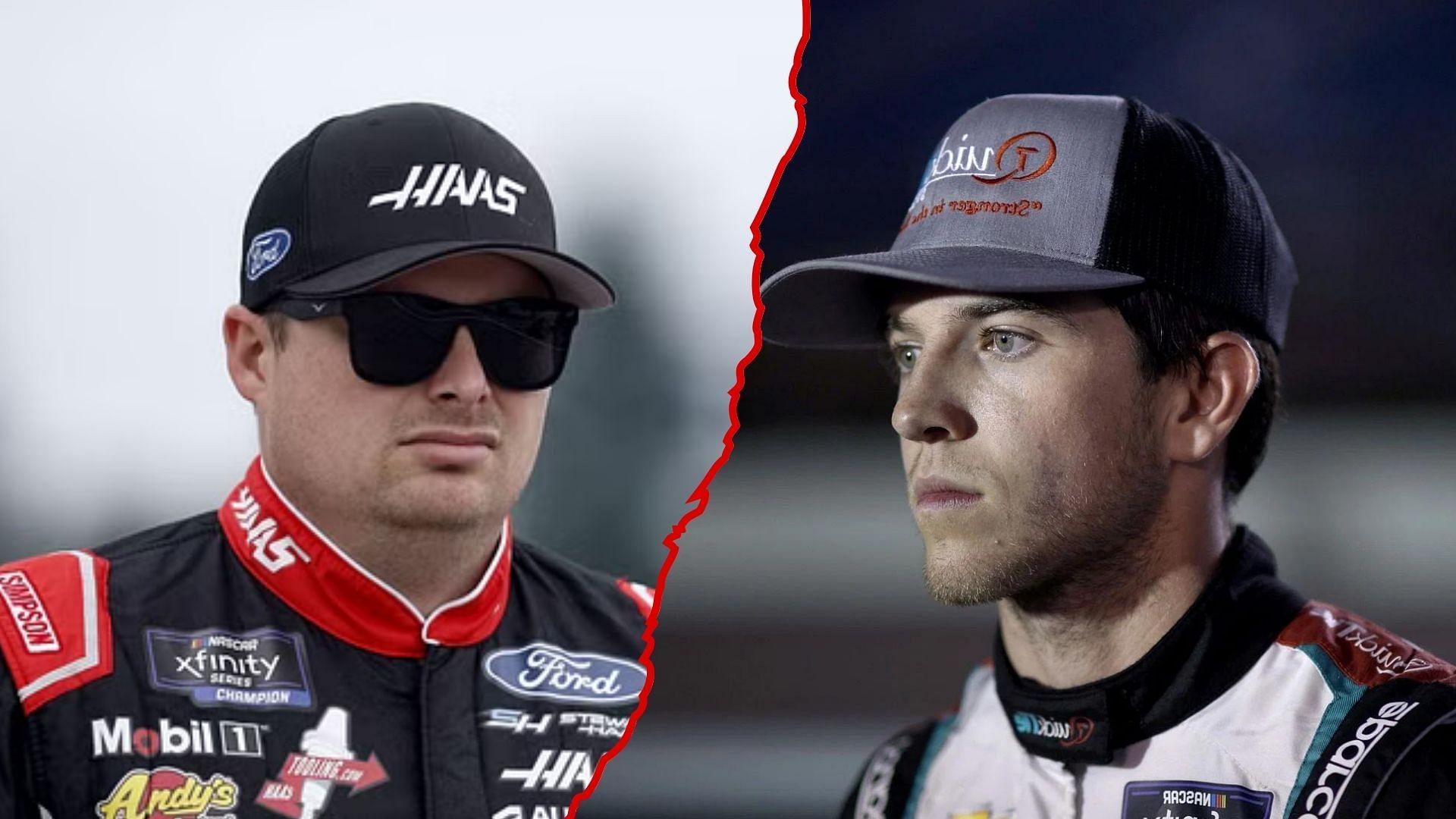 Cole Custer (L) threatened Chandler Smith (R) with an upcoming payback (Image: Getty)