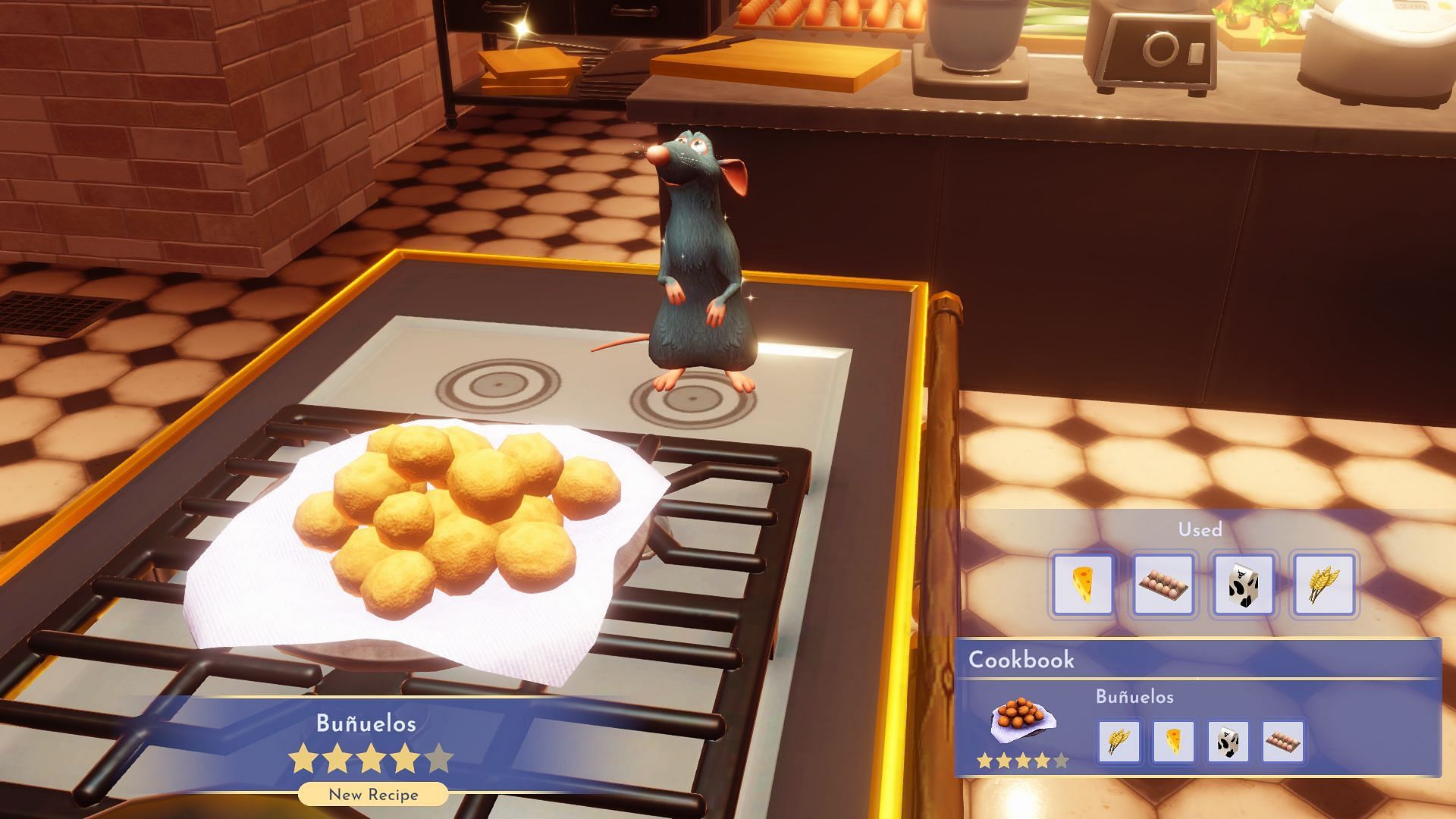 You need four ingredients to make Bunuelos (Image via Gameloft)