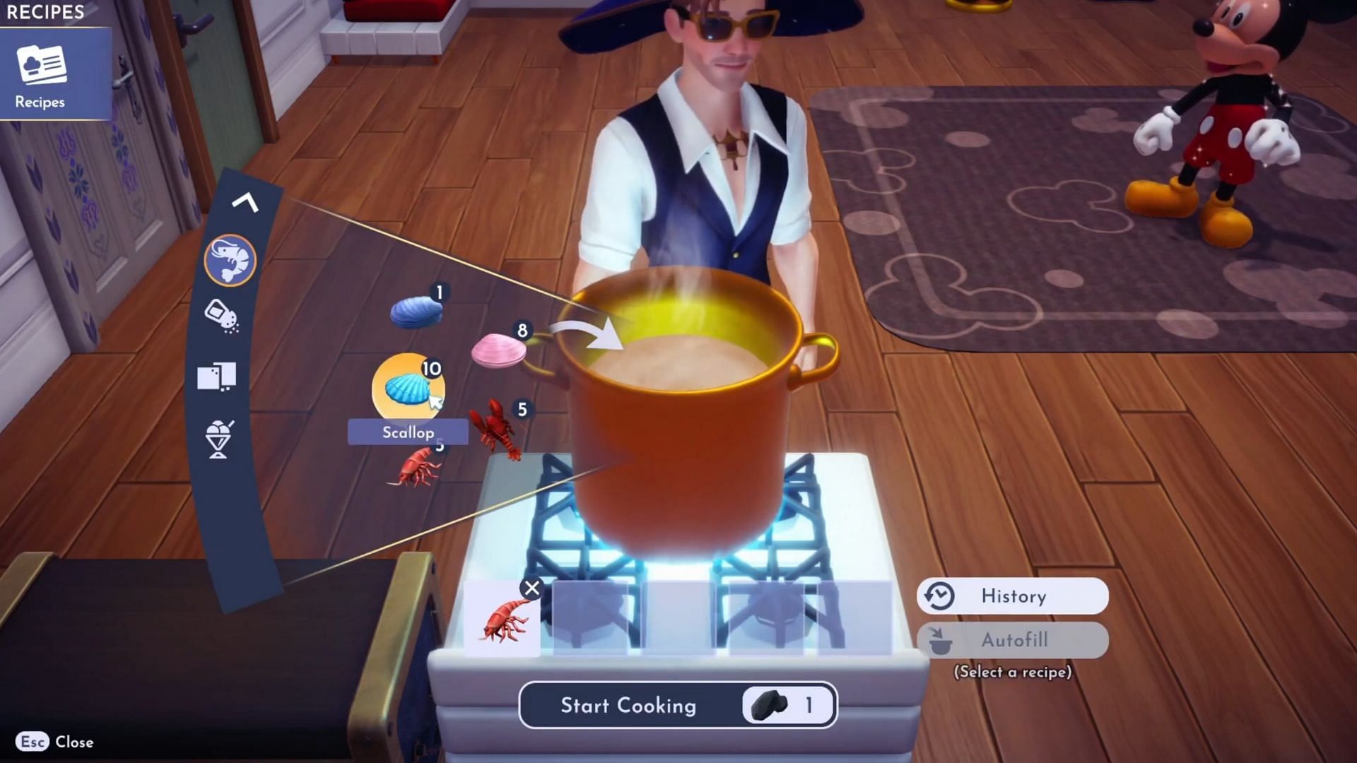 Toss all the ingredients in a pot to make the dish (Image via Gameloft)