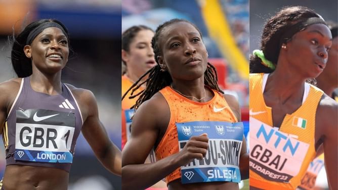 Sprinters Daryll Neita, Marie Josee Ta Lou-Smith and Gbai Jessika held joint prayer session together before racing at Brescia Grand Prix 2024
