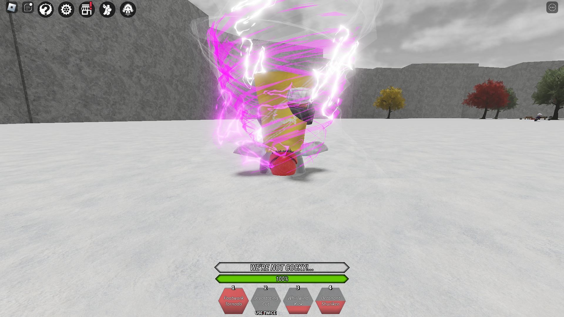 Stealth&#039;s Footwork Tornado in action (Image via Roblox)