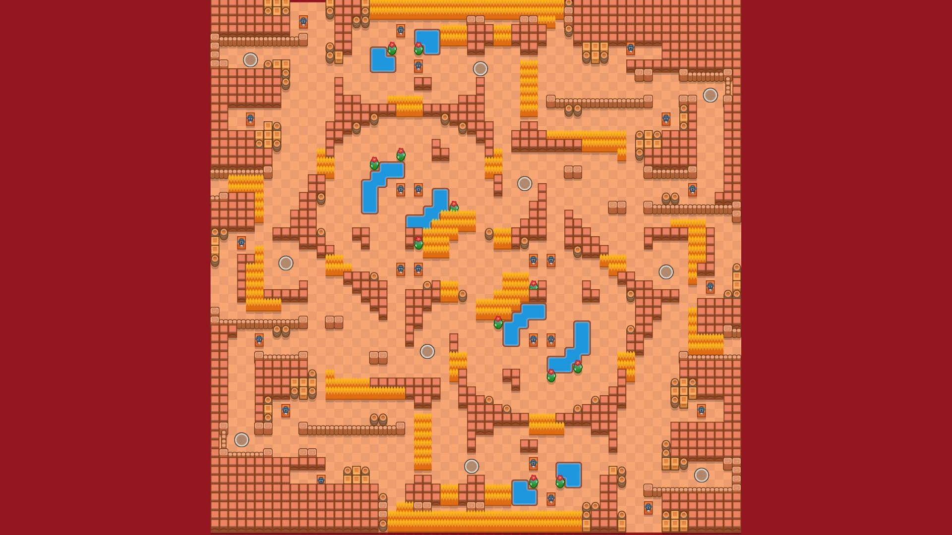 FiftyFive Solo Showdown Map (Image via Supercell)