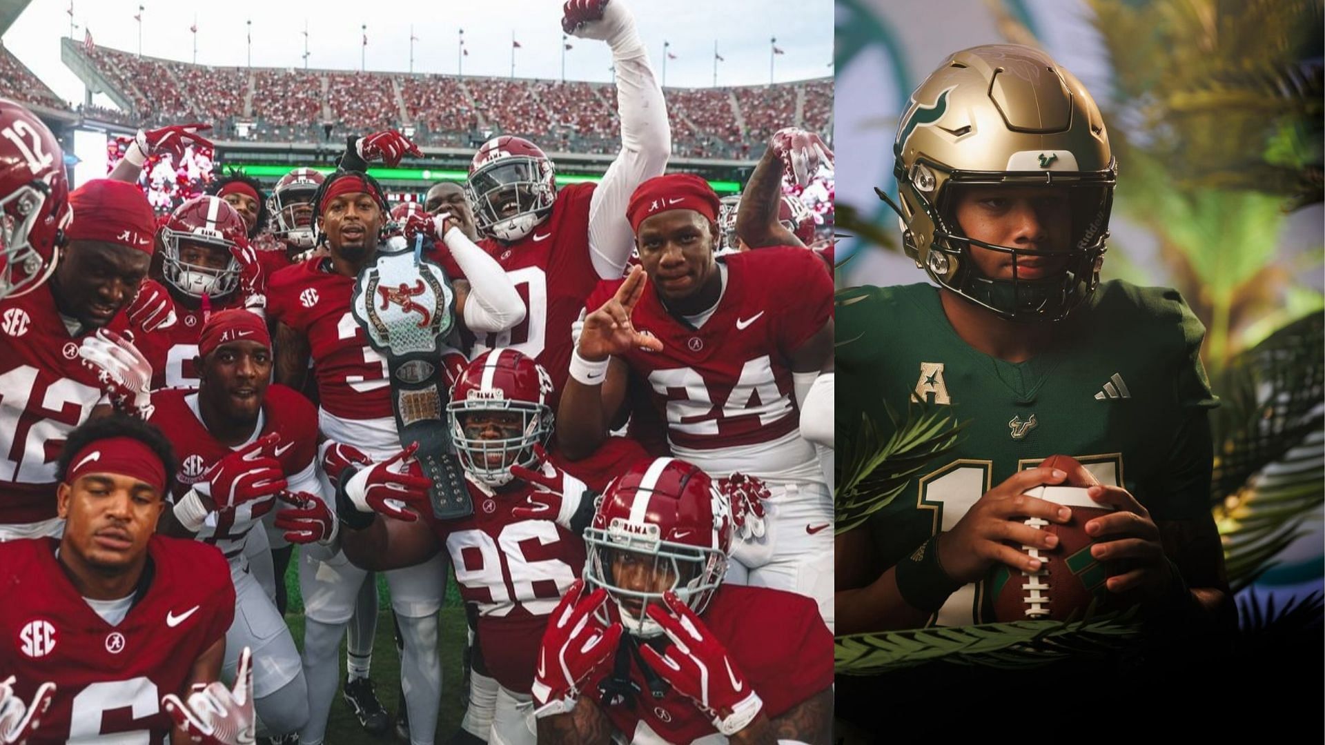 Picture Sources: alabamaftbl, usffootball (Instagram)