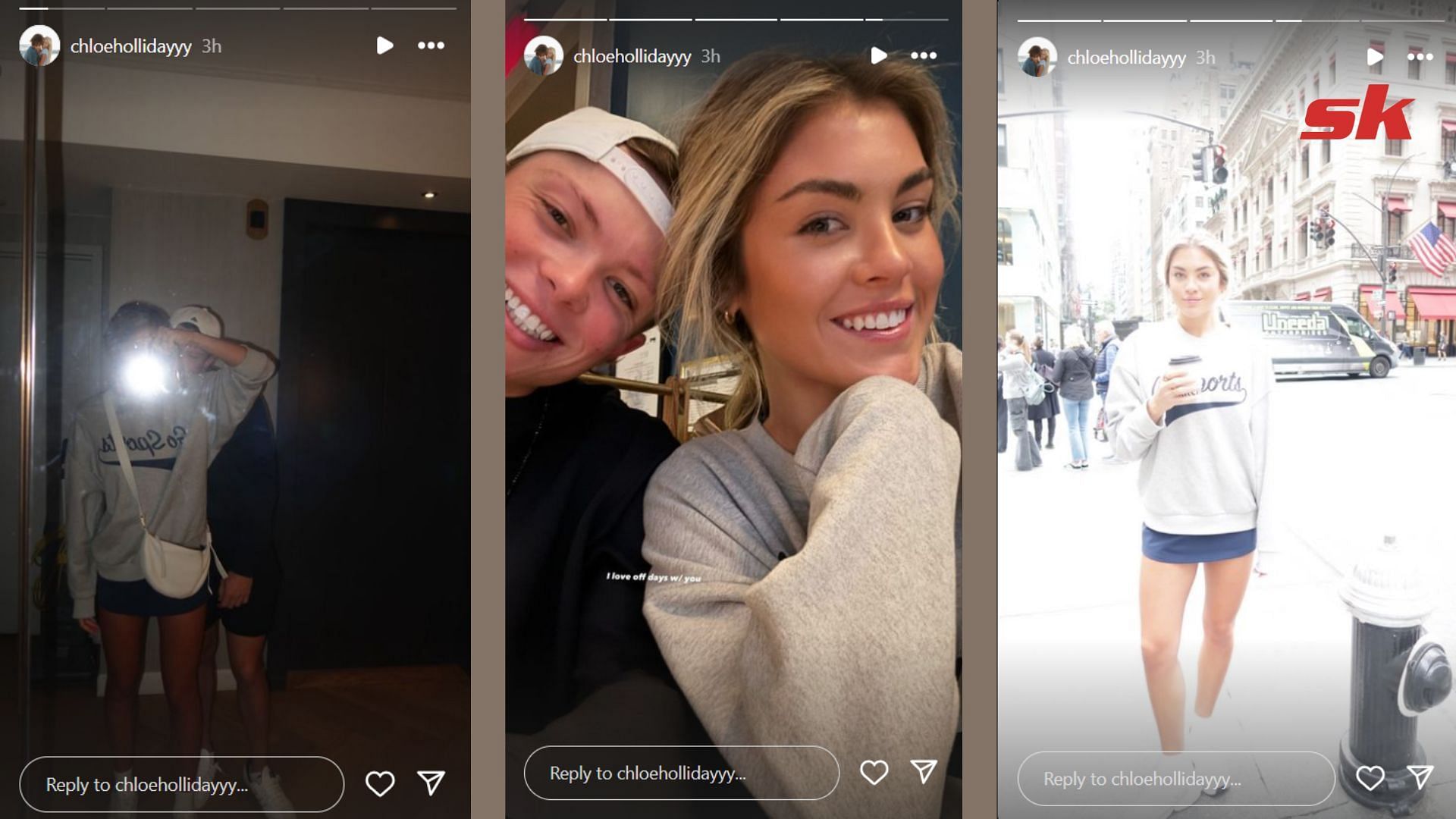 Jackson Holliday shares a cozy moment with wife Chloe on his off day ahead of big game against Yankees (Source: IG story)