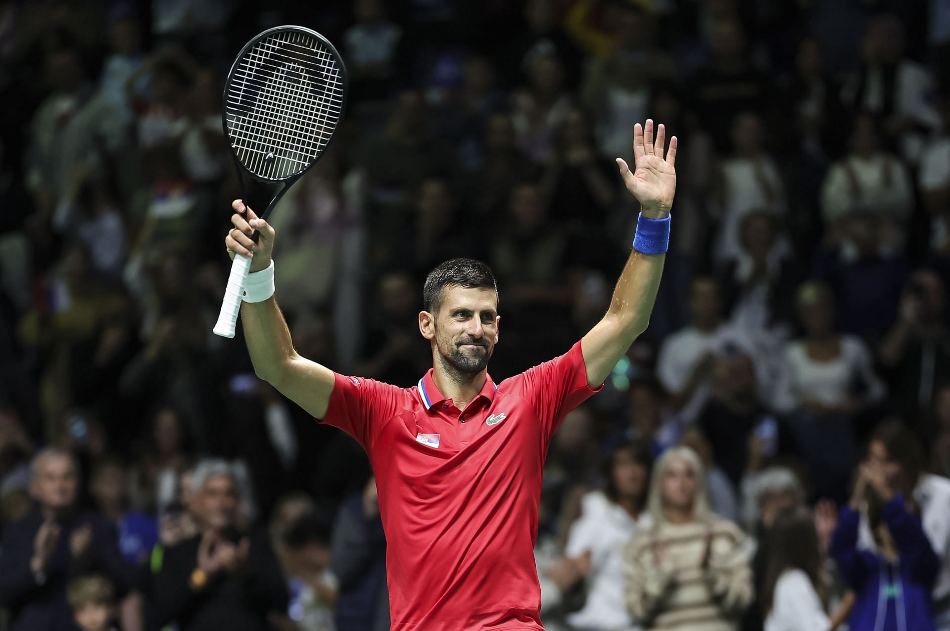 Novak Djokovic at Davis Cup World Group I: Serbia v Greece - Source: Getty