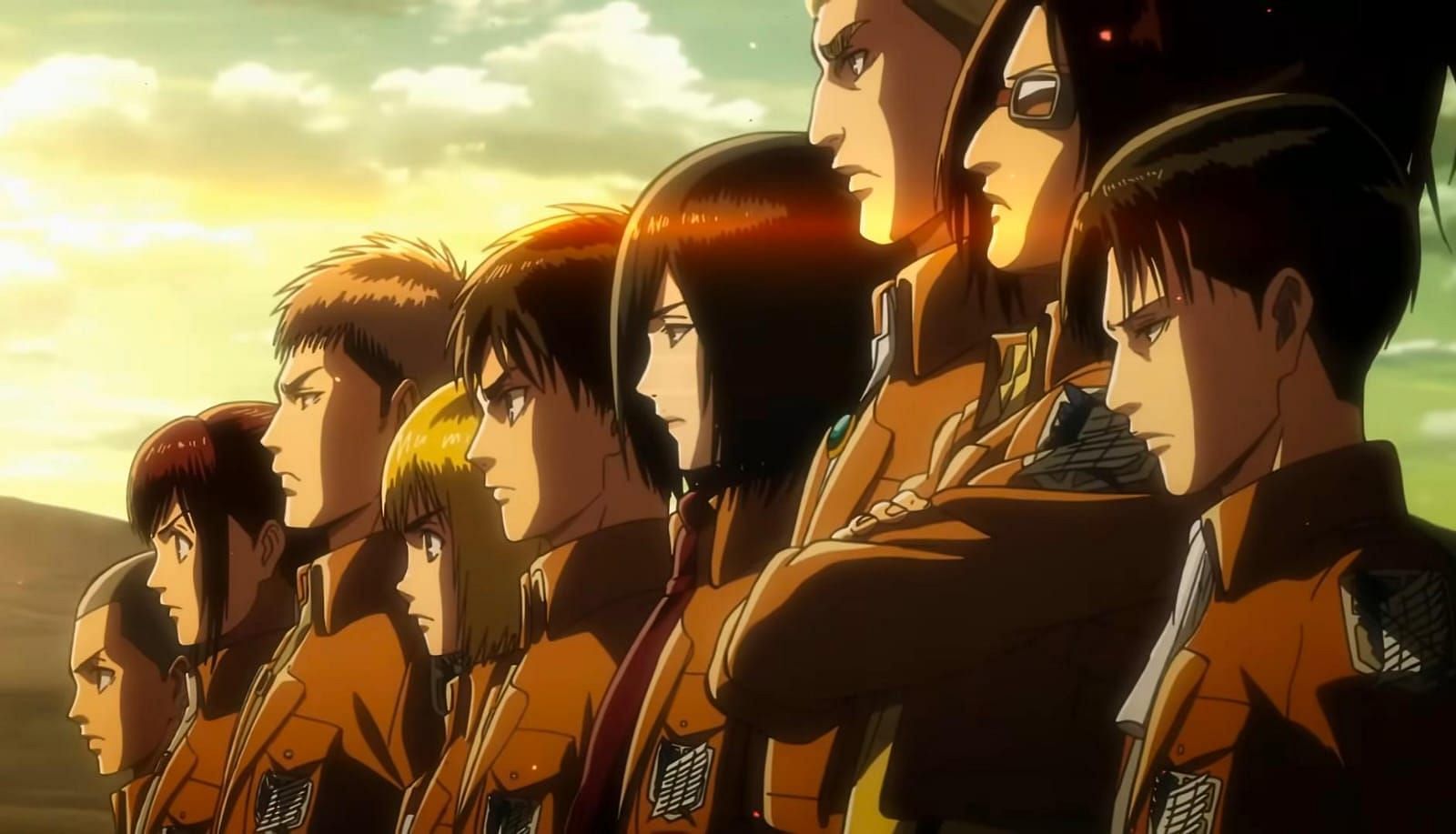 The Main Characters of Attack on Titan (Image via MAPPA)