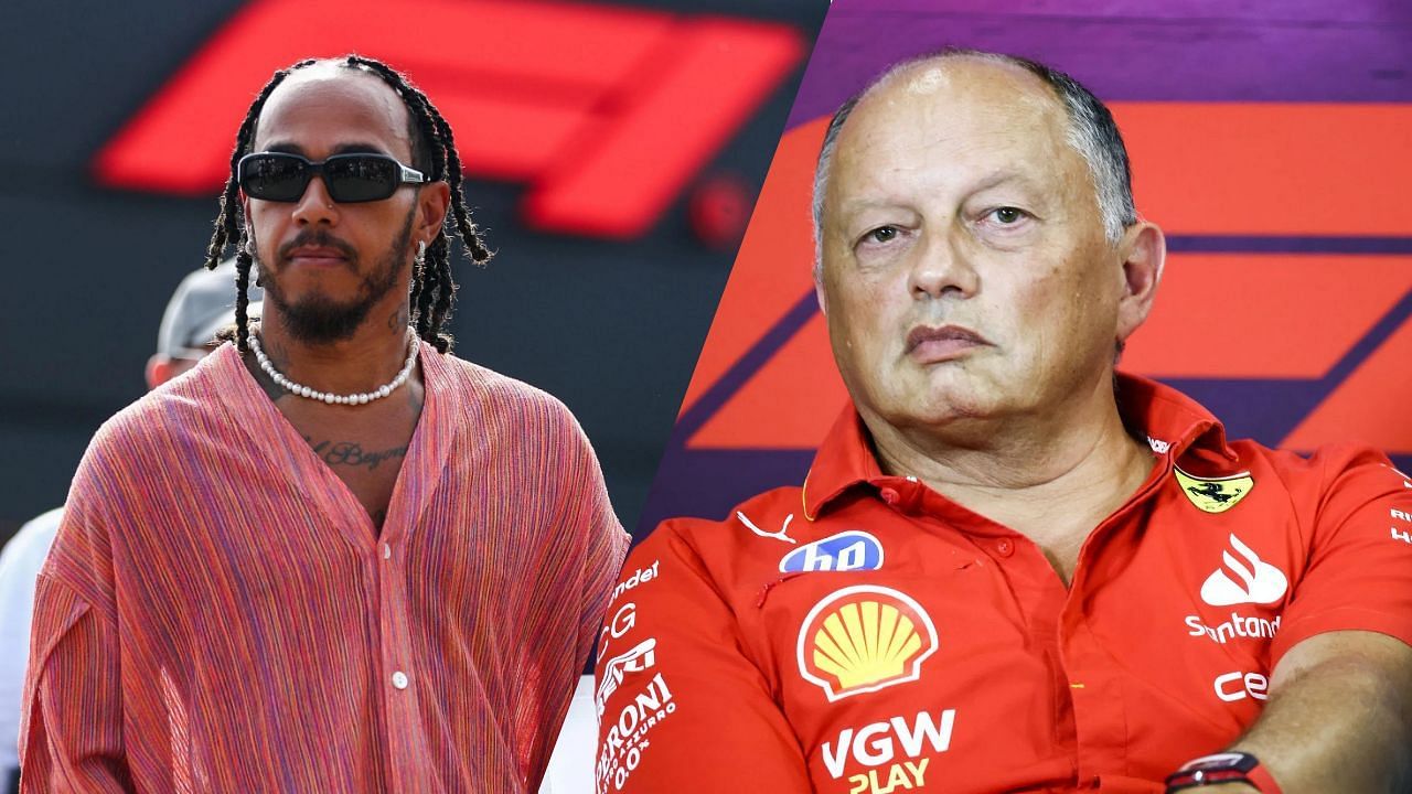 Lewis Hamilton and Fred Vasseur (Images via Getty)