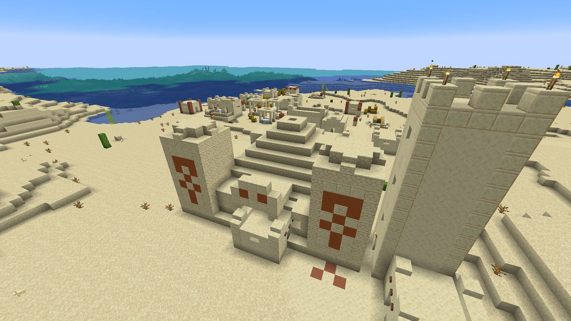 A mix of desert temple and village (Image via Mojang)