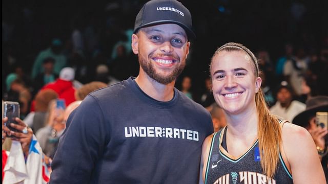 In Photos: 3-point champions Steph Curry and Sabrina Ionescu share heartfelt moment in Brooklyn 