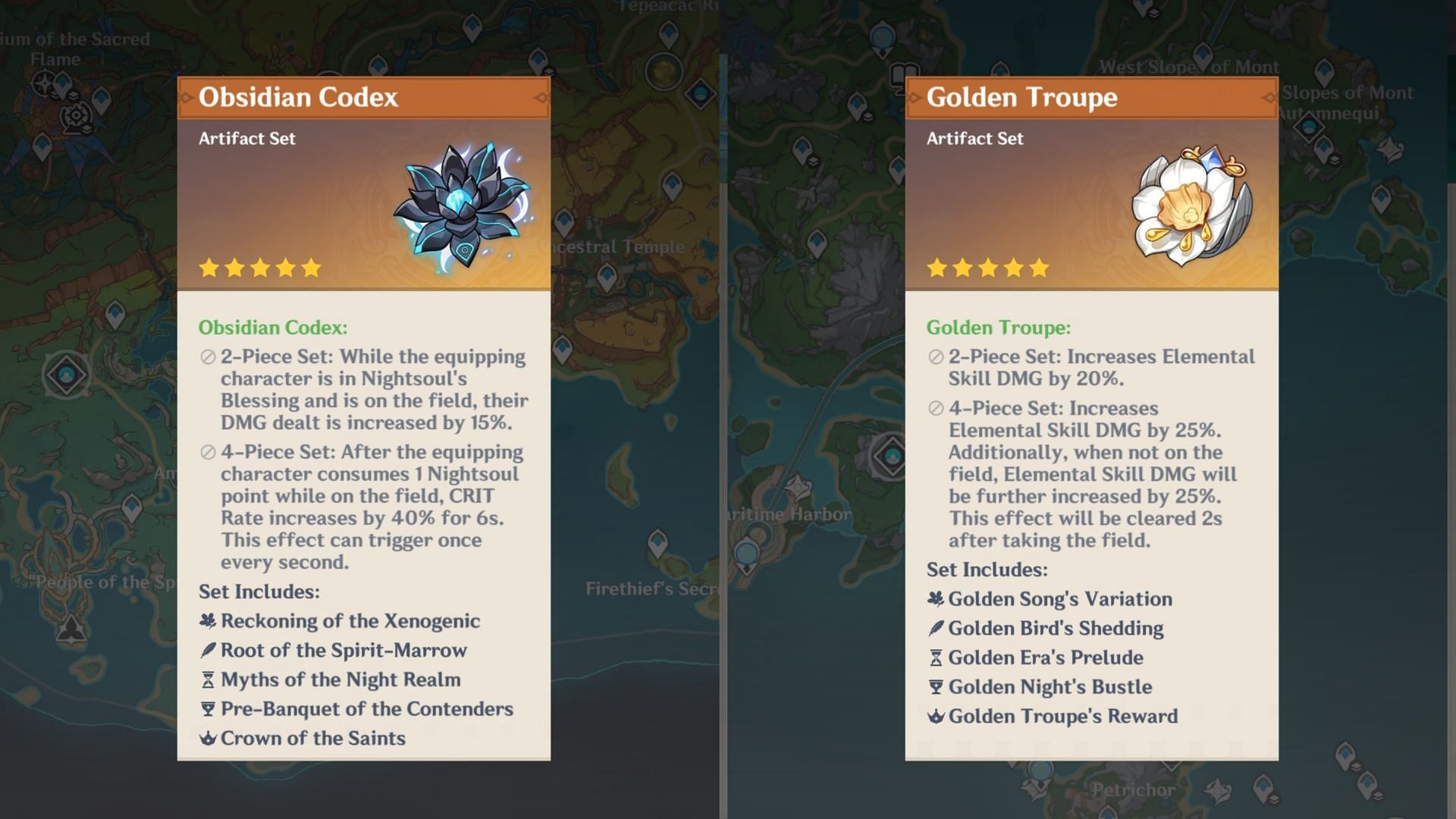 Obsidian Codex and Golden Troupe (Image via HoYoverse)