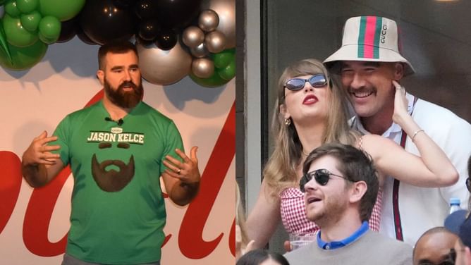 "A true King": Taylor Swift fans hype Jason Kelce for praising singer's history-making VMAs appearance