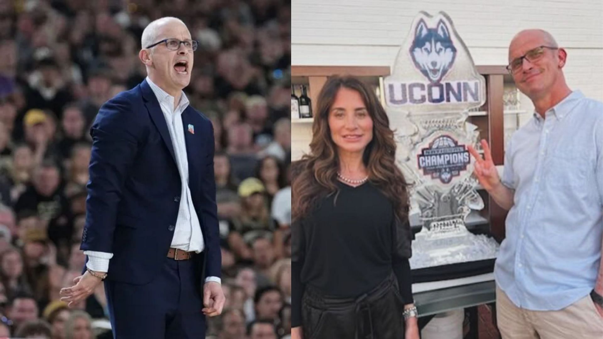 UConn coach Dan Hurley (Image Sources: @ahurley1211/Instagram and IMAGN)