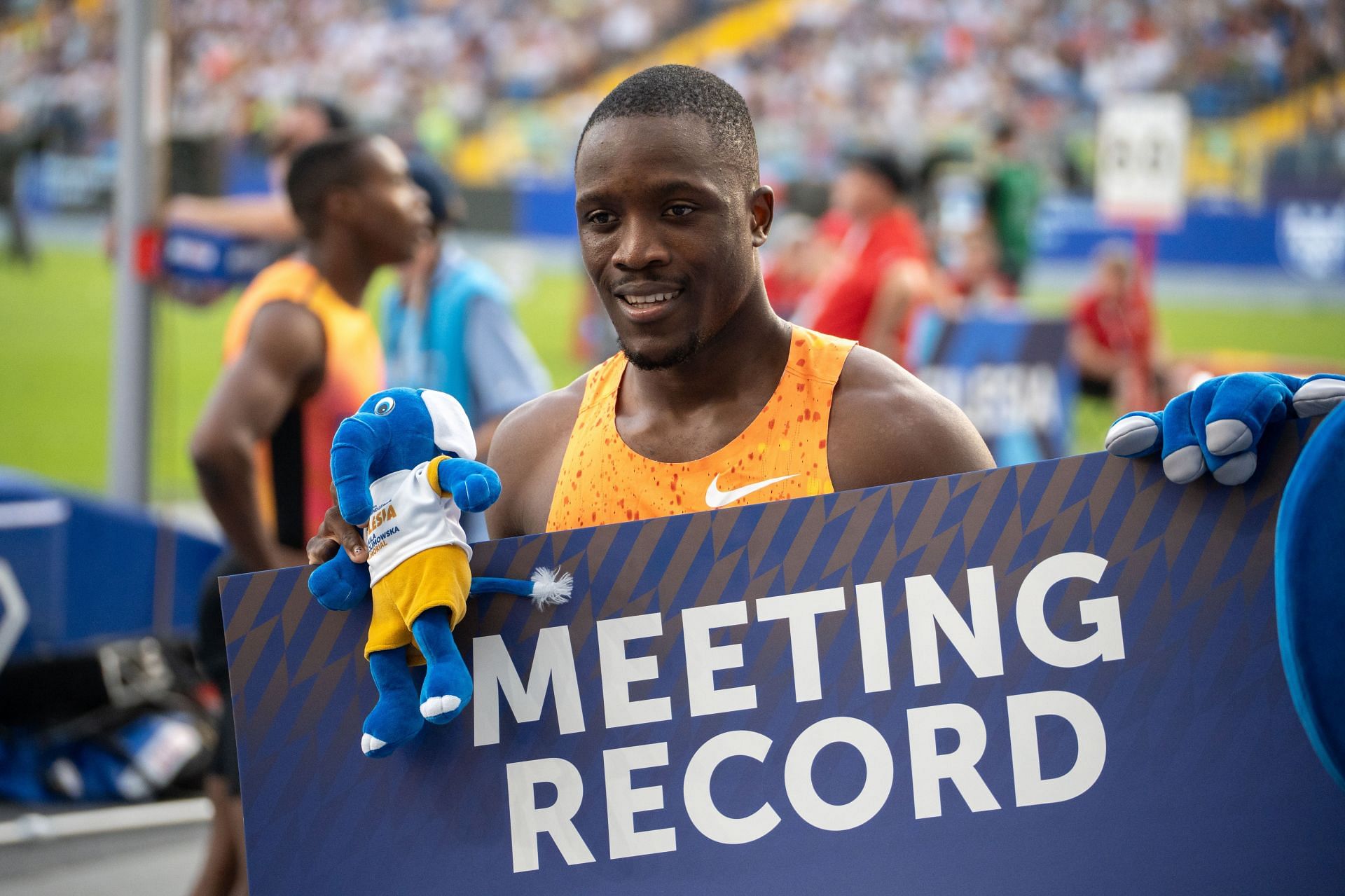 Letsile Tebogo at the Silesia Diamond League in Chorzow