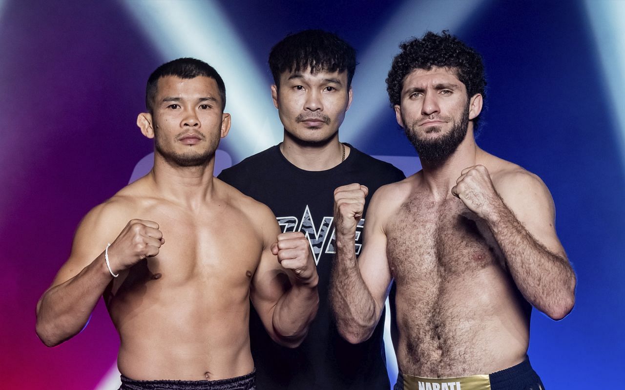 Nong-O Hama (left) and Kiamran Nabati (right). [Photo from ONE Championship]