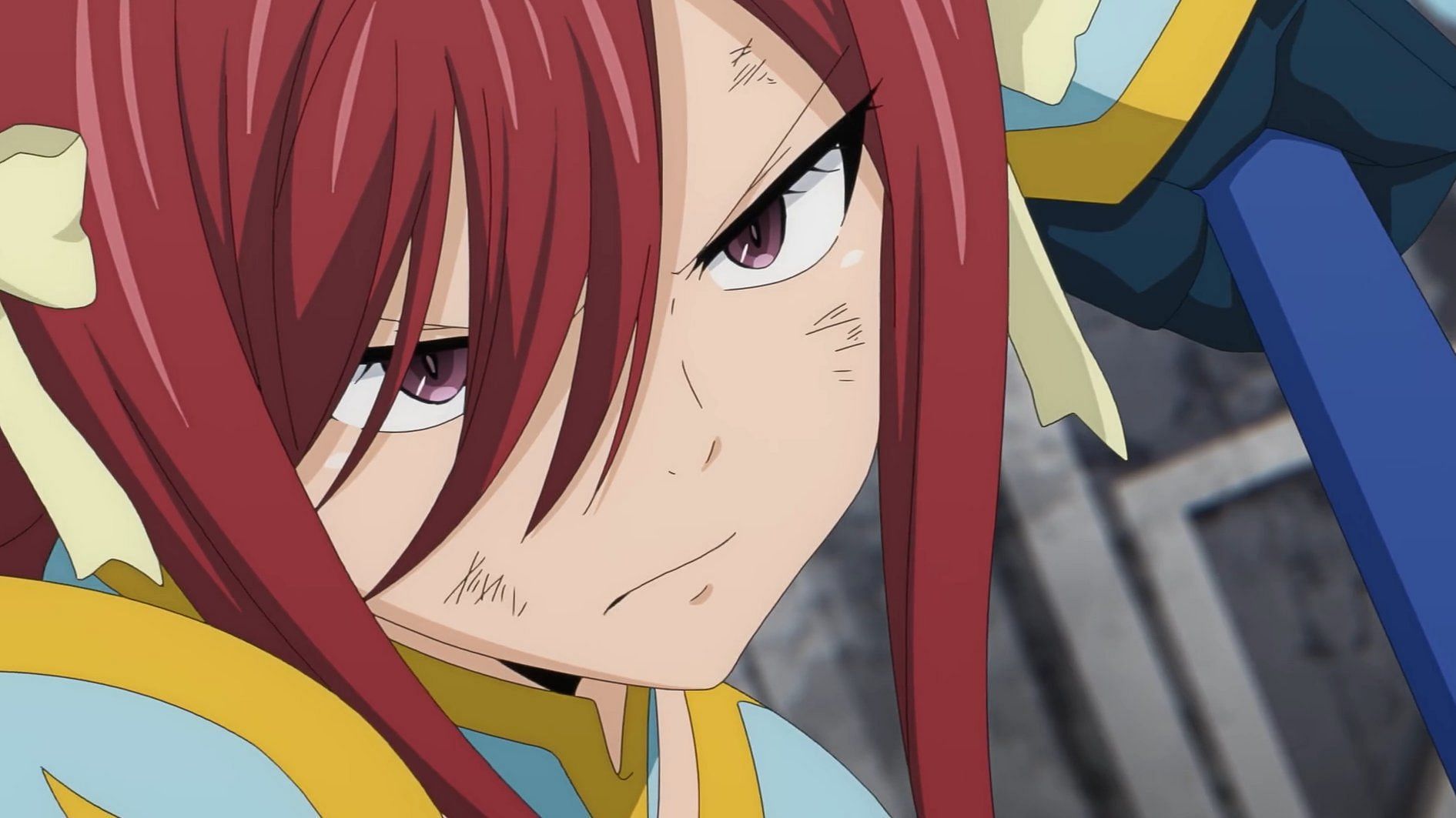 Erza as seen in the anime series (Image via J.C. Stafff)