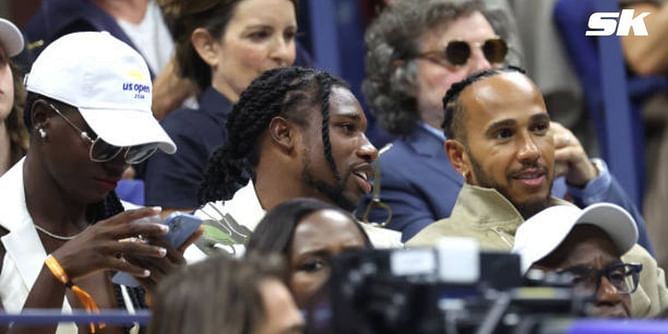 Lewis Hamilton spotted with Paris Olympics gold medalist Noah Lyles at the 2024 US Open