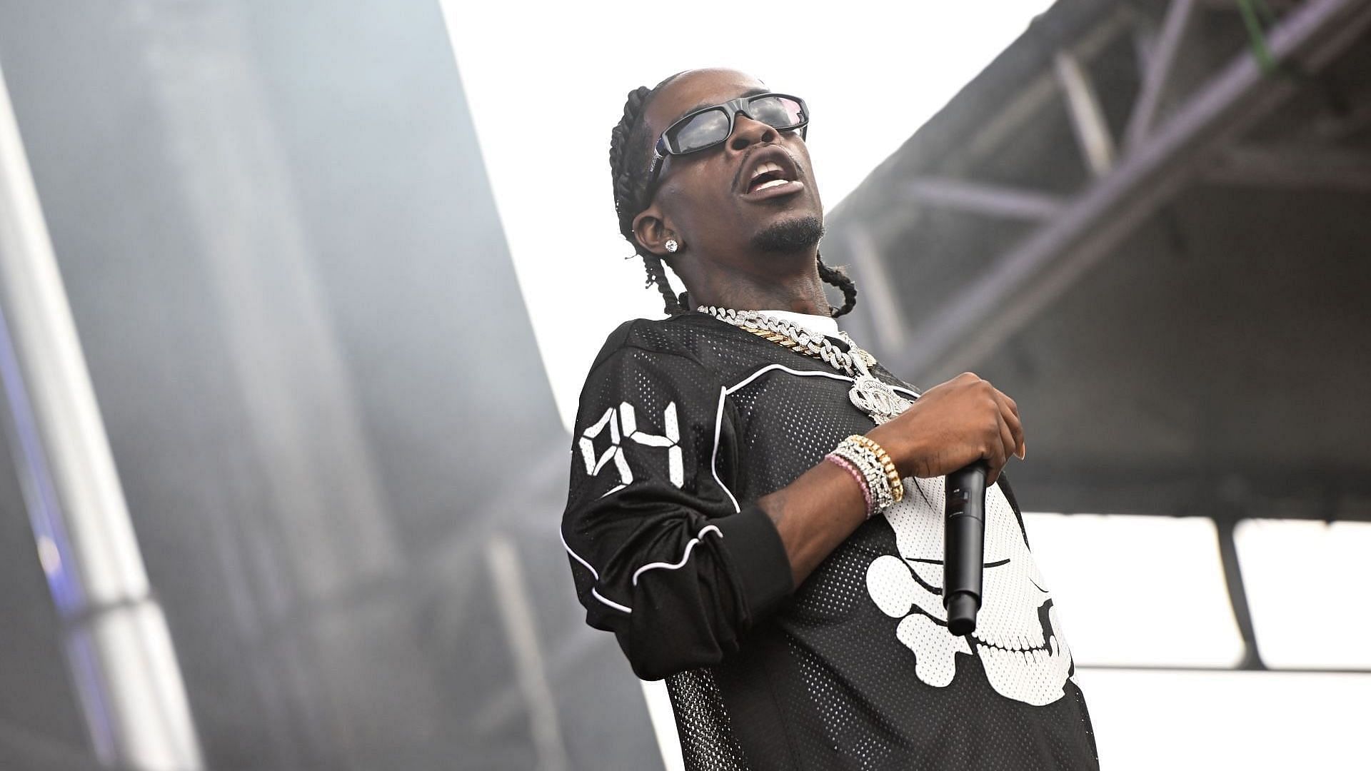 Rich Homie Quan performs during the inaugural 2024 Gazebo Festival at Waterfront Park on May 25, 2024 in Louisville, Kentucky. (Photo by Stephen J. Cohen/Getty Images)